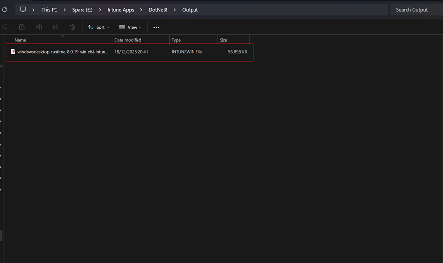 Package .NET 8.0 for Intune
