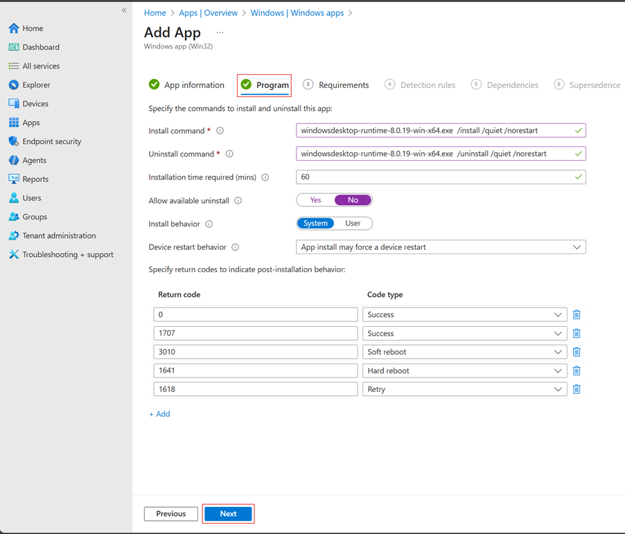 Configure .NET 8.0 Program Settings